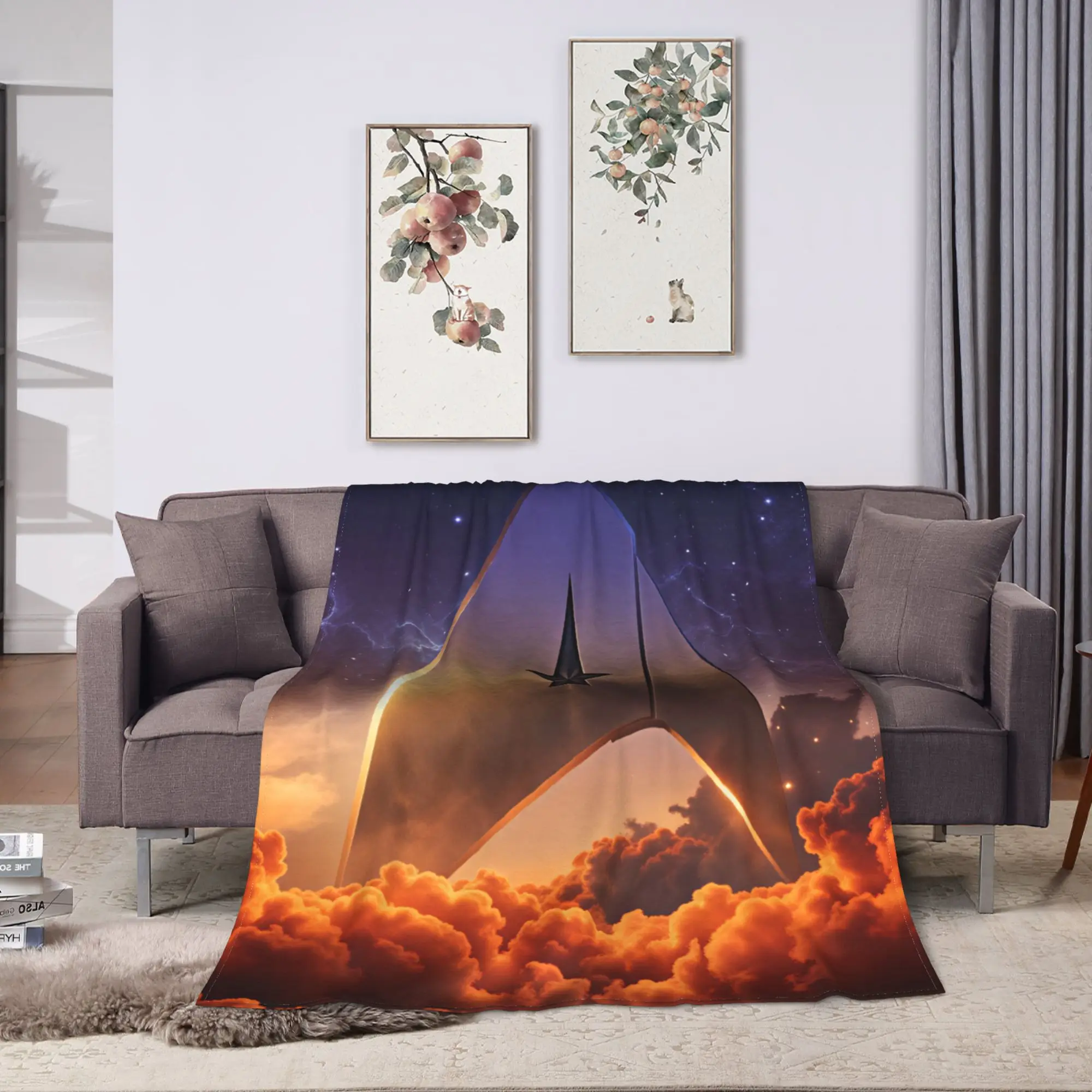 S-Star T-Trek Ship Movie  Blanket  Warm Soft Fashion Plush Bedding Throws For Bedroom Travel Office Flannel Bedspread Bed Cover
