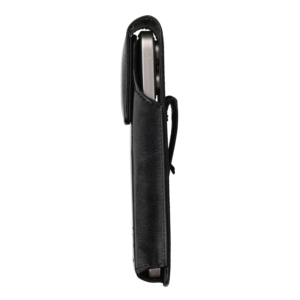 Universal Leather Mobile Phone Waist Bag For iPhone 17 16 15 Pro Max Samsung Xiaomi Vertical Cell Phone Belt Clip Holster Cover view 3