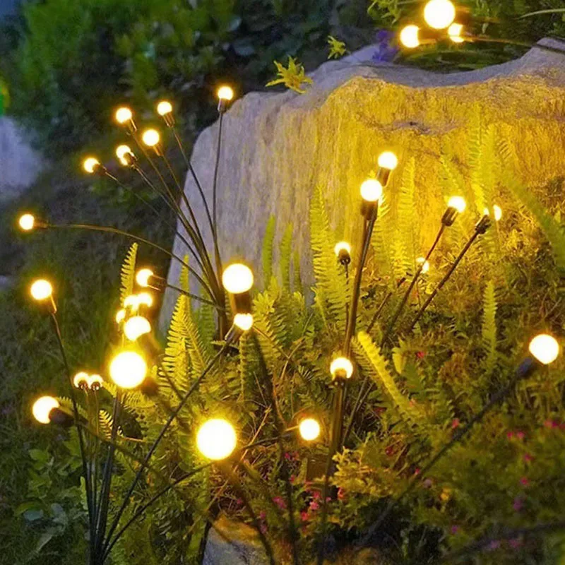 6/8/10 LED Solar Lights for Garden Path Landscape Countryside Patio Decoration Firefly Lights Outdoor Waterproof Lawn Lamps