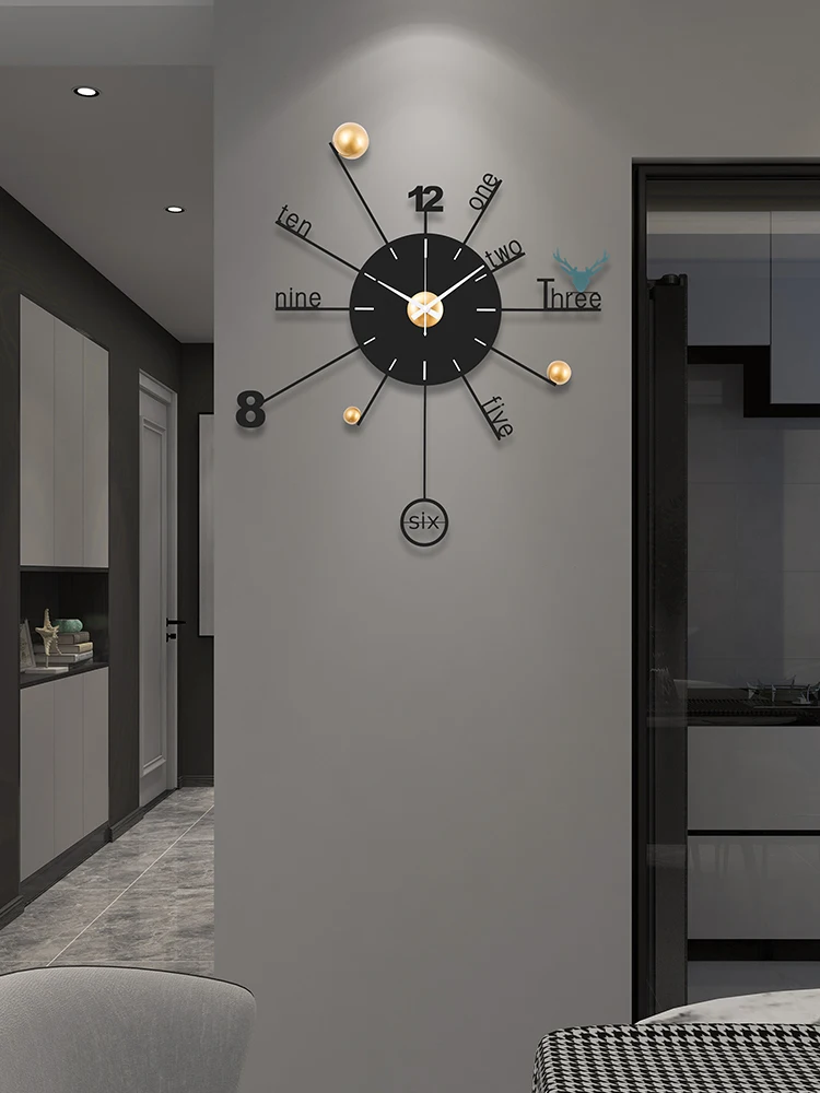 

Simple Wall Clock Personality Creative Clock Minimalist Wall Hanging Artist Light Luxury Clock