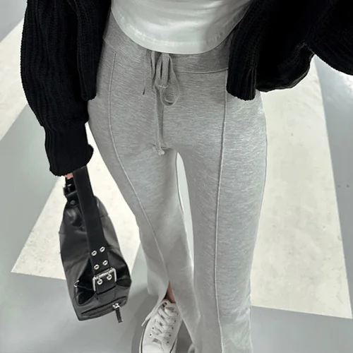 Comodi pantaloni divisi lunghi fino al pavimento a vita alta Faionable Bell Bot Pantaloni casual Nuovo arrivo Dongda Gate Sle