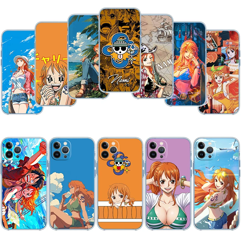 Funda Transparente para Teléfono UN24 One Piece Nami para Motorola Moto G40 G04 G05 One Ace Action Fusion + Plus Hyper Macro Vision Zoom
