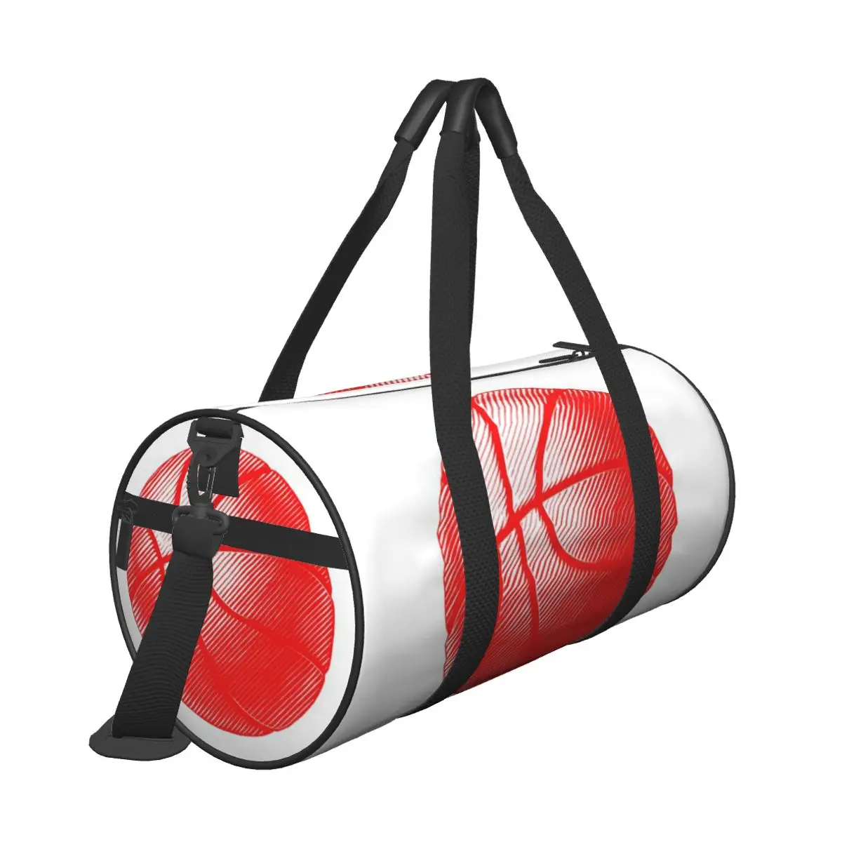 Hot Sale Red Basketball Line Art Illustration Travel bag Family Outing Family Travel Bag