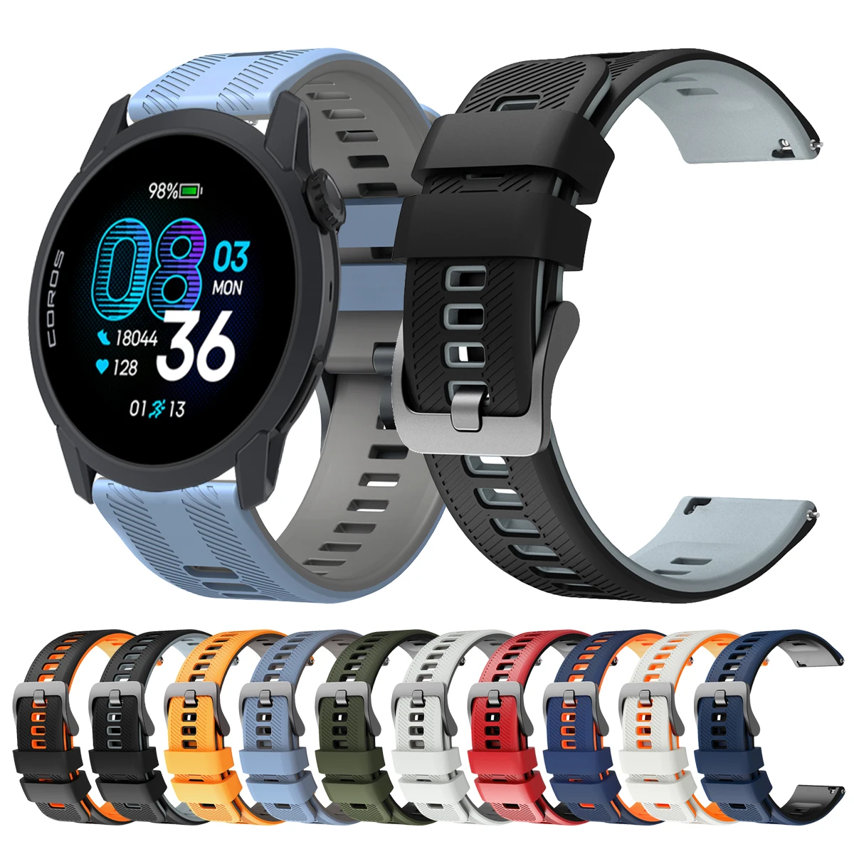 Watchband For COROS PACE 4 3 Strap Smart Watch Band COROS APEX 4-42mm 2Pro 46mm Silicone straps for HUAWEI GT 6 Pro GT 5 4 46mm
