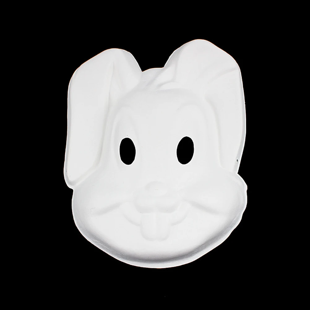 

3 Pcs Makeup Animal Pulp Mask Child Masquerade White for Painting Cosplay Party