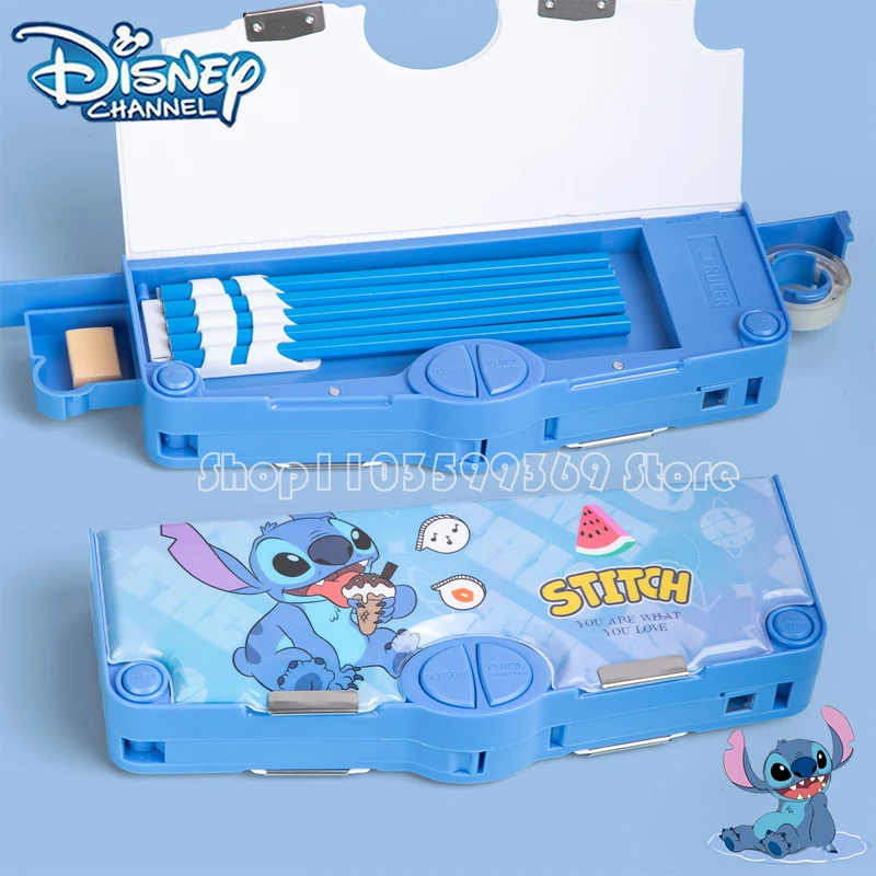 

New Cartoon Stitch Pencil Case Disney Frozen Elsa Pencil Cases Cartoon Multifunctional Stationery Box School Supplies