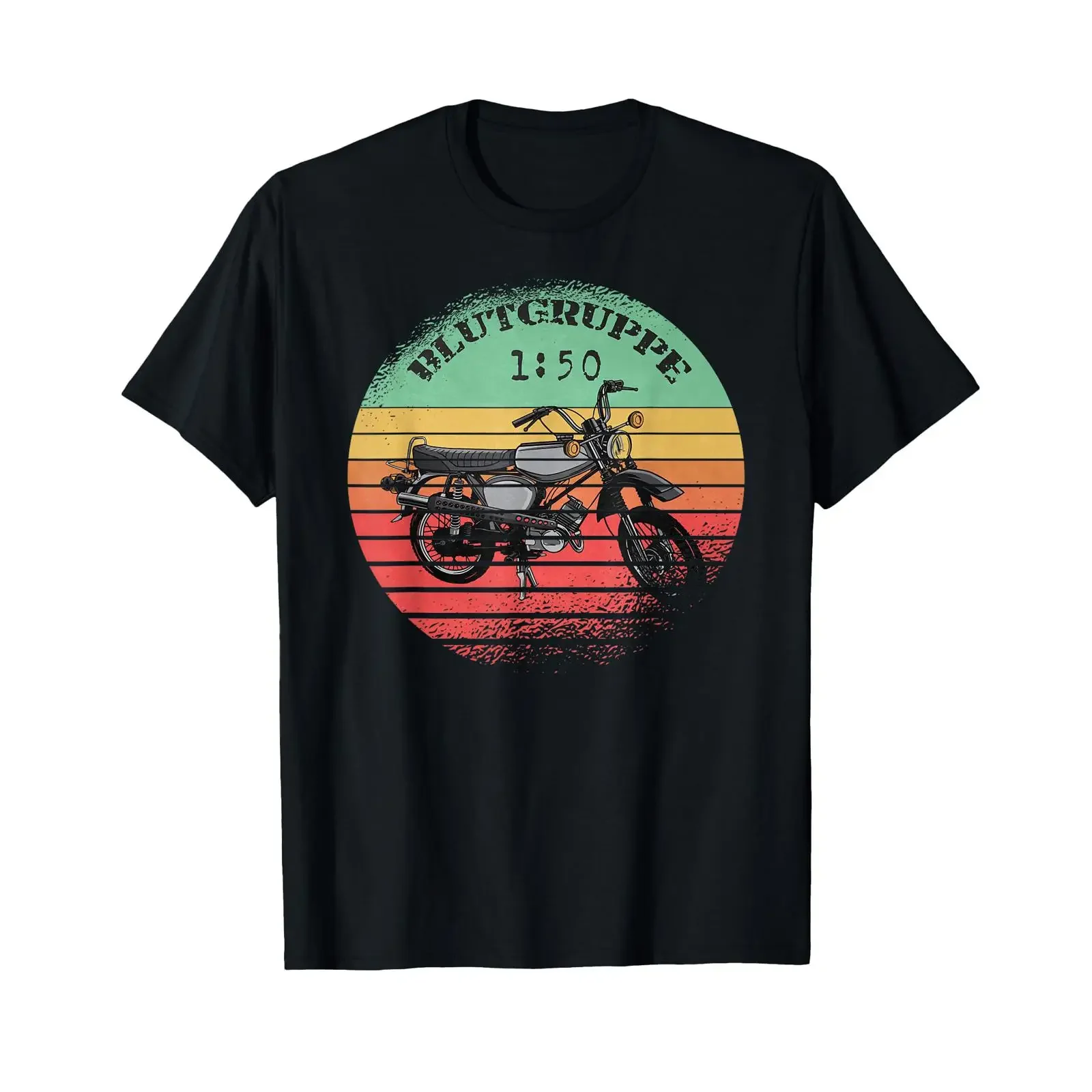 Blood Group 1 50 Two Stroke Moped DDR Simson to 2 T Shirt vintage Washed Casual designer clothes Breathable homme fashion Soft