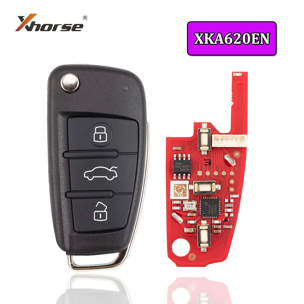 

Xhorse XKA620EN 2nd Generation Wired Remote Key for Audi A6L Q7 Type 3 Buttons Universal Remote Key for VVDI Mini / Key Tool Max