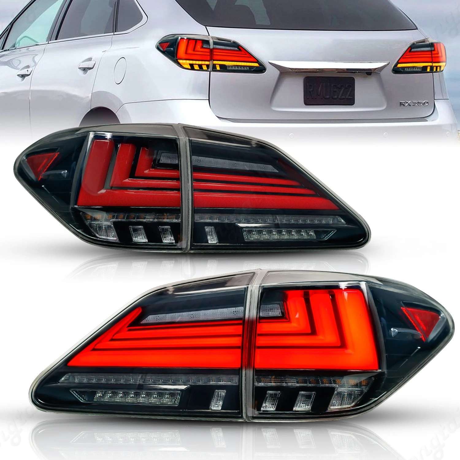 Taillight assembly For 09-15 Lexus RX350/RX270/RX450 Reverse lights, brake lights, turn signals，tail lamp Traffic turn signal