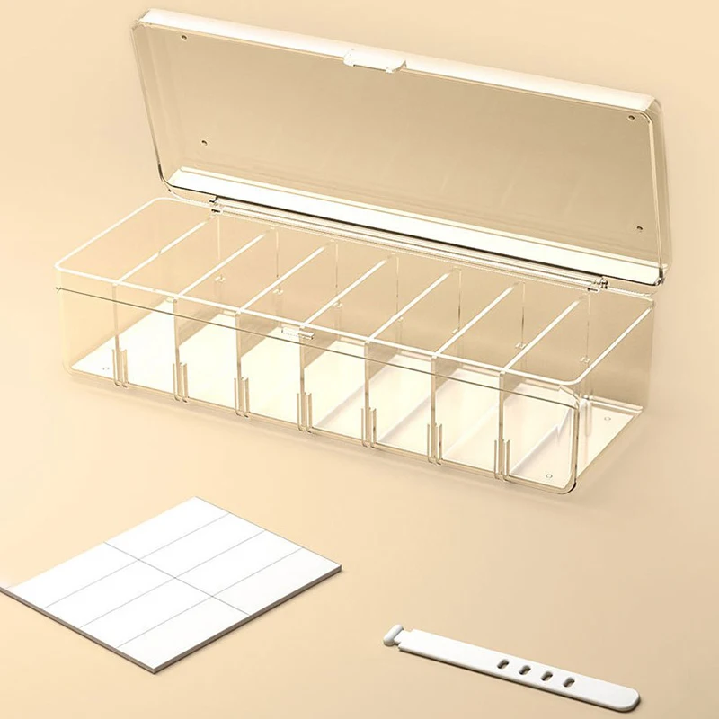 Trading Card Deck Box Case Acrylic Card Box Storage Sturdy Hobbies Protective With 7 Removeable Divider For Trading Cards