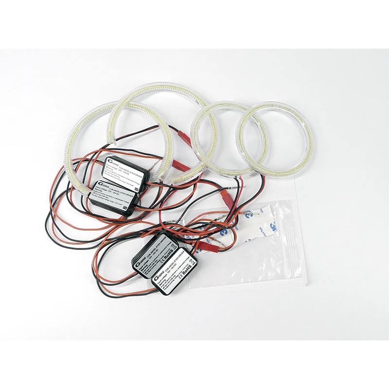 For Honda Accord VIII Acura TSX CU CW Ultra Bright COB Led Angel Eyes Kit Halo Rings Day Light