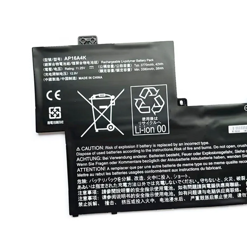 Imagem -04 - Bateria do Portátil Ap16a4k para Acer Acer Swift Aspire 11 Ao1132 Sf11331-p865 Sf11 Ne132 N16q9 Kt.00304.003 11.25v 3770mah