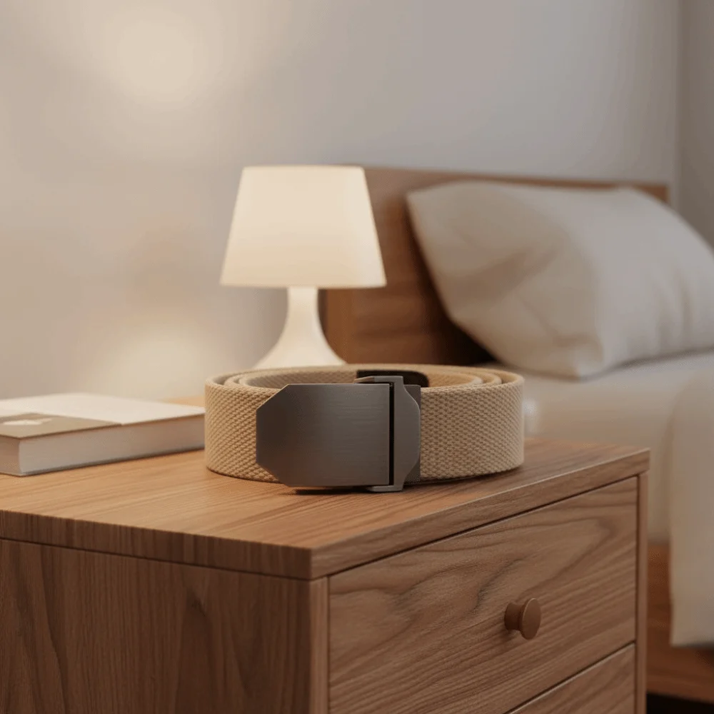 التباين اللون قابل للتعديل الرجال النسيج حزام بلون سبيكة قماش حزام الملمس دائم قوي القماش حزام الخصر الختم #2