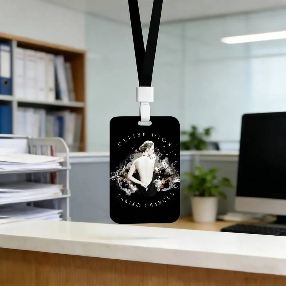 Singer C-Celine D-Dion Lanyard Halsband Kartenhüllen, Idol-Kartenetui, Ausweishalter, Ausweishülle mit Aufhängeband – Detail 4