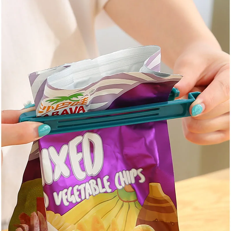 10 Pcs Portable Sealing Clip Kitchen Storage Food Storage Bag Moisture-Proof Snack Sealing Bag Clip Plastic Kitchen Tools