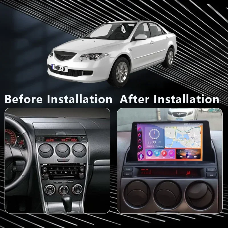 MAMSM 2K QLED Android 13 Car Radio For Mazda 6 2002 - 2008 Multimedia Video Player Navigation Stereo GPS 4G Carplay Autoradio