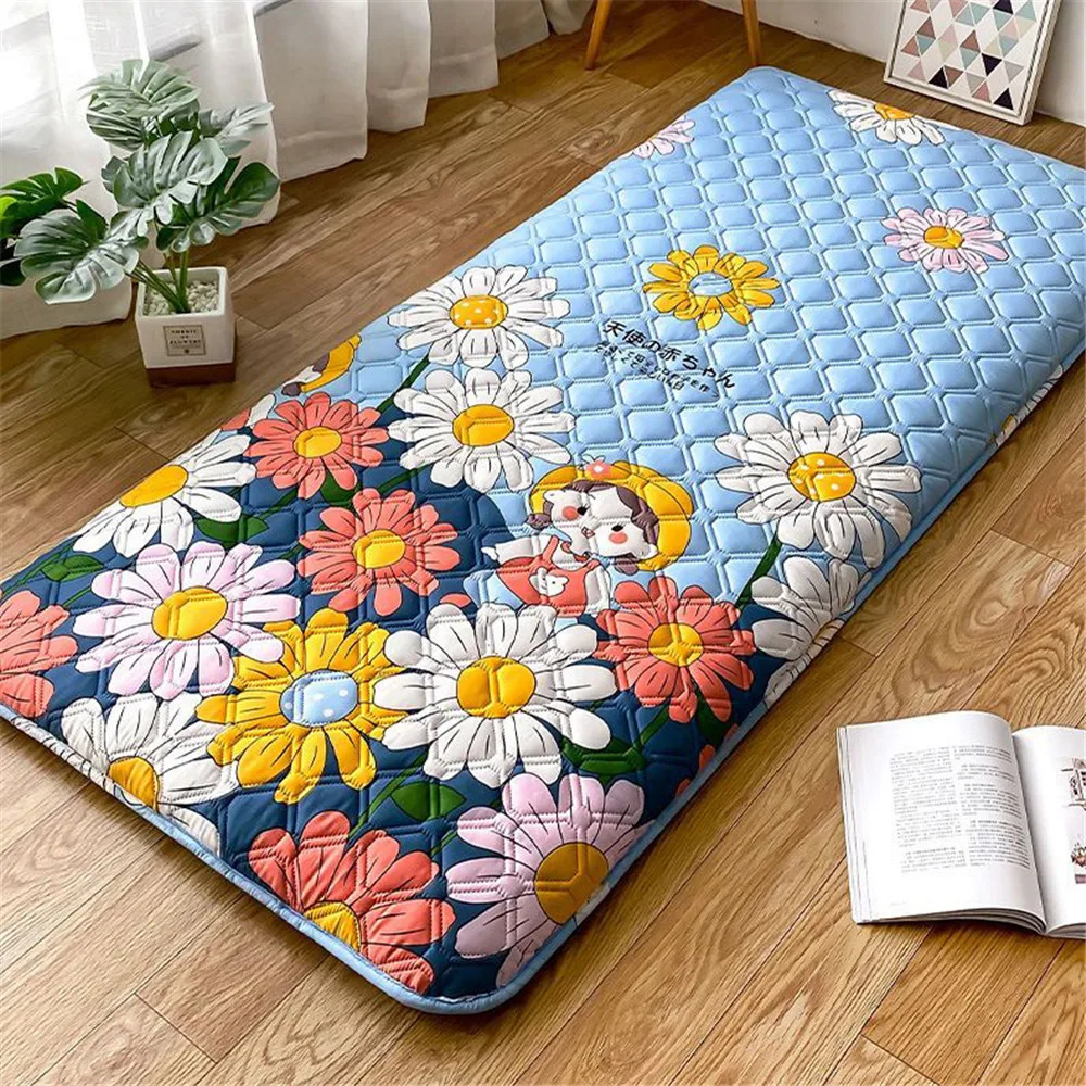 Portable Folding Bed Mattress Single Bed Mattress Non-slip Single Moisture-proof Mattress Soft and Foldable for Easy Storage