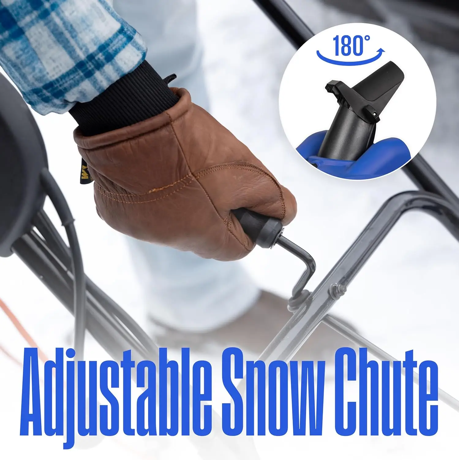 ZZH  Snow20 Corded Snow Blower 20 Inch, Steel Auger, Dual LED Lights, 1800 Watt Motor, Electric Snow Blower with 25ft Throwing