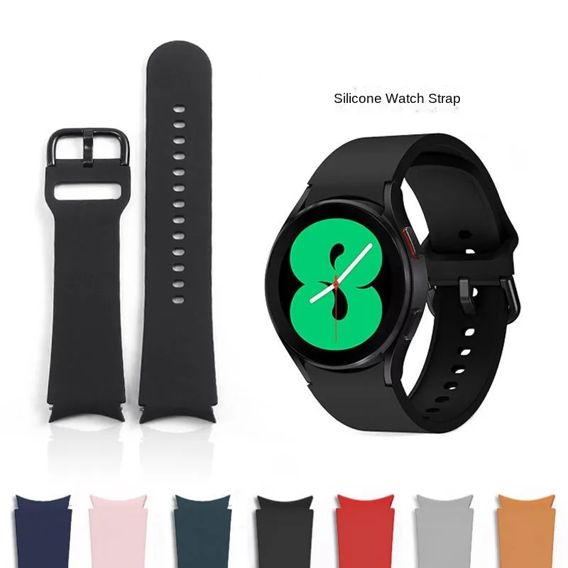 

20mm Silicone Strap For Samsung Galaxy Watch 4 6 Classic 47mm/46mm Pro 45mm No Gaps Bracelet Galaxy Watch 7 6 5 4 40mm/44mm Belt