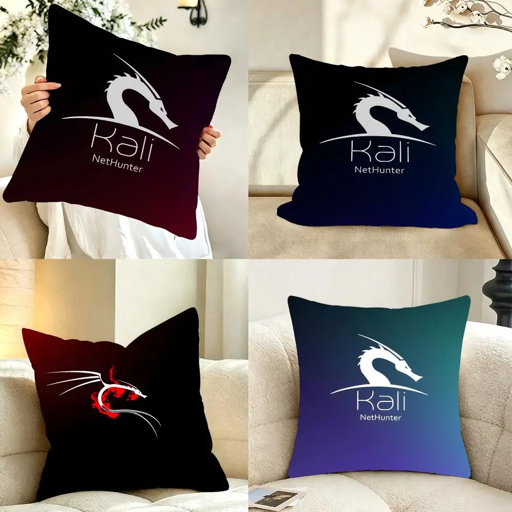 Software Os Kali Linux Cushion Cover Bedroom bed reading backrest cushion Festive plush holiday Soft plush throw