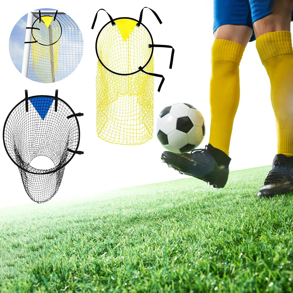 

Football Training Shooting Target Net with Highlighted Scoring Zones Foldable Soccer Top Bins for Shooting Accuracy