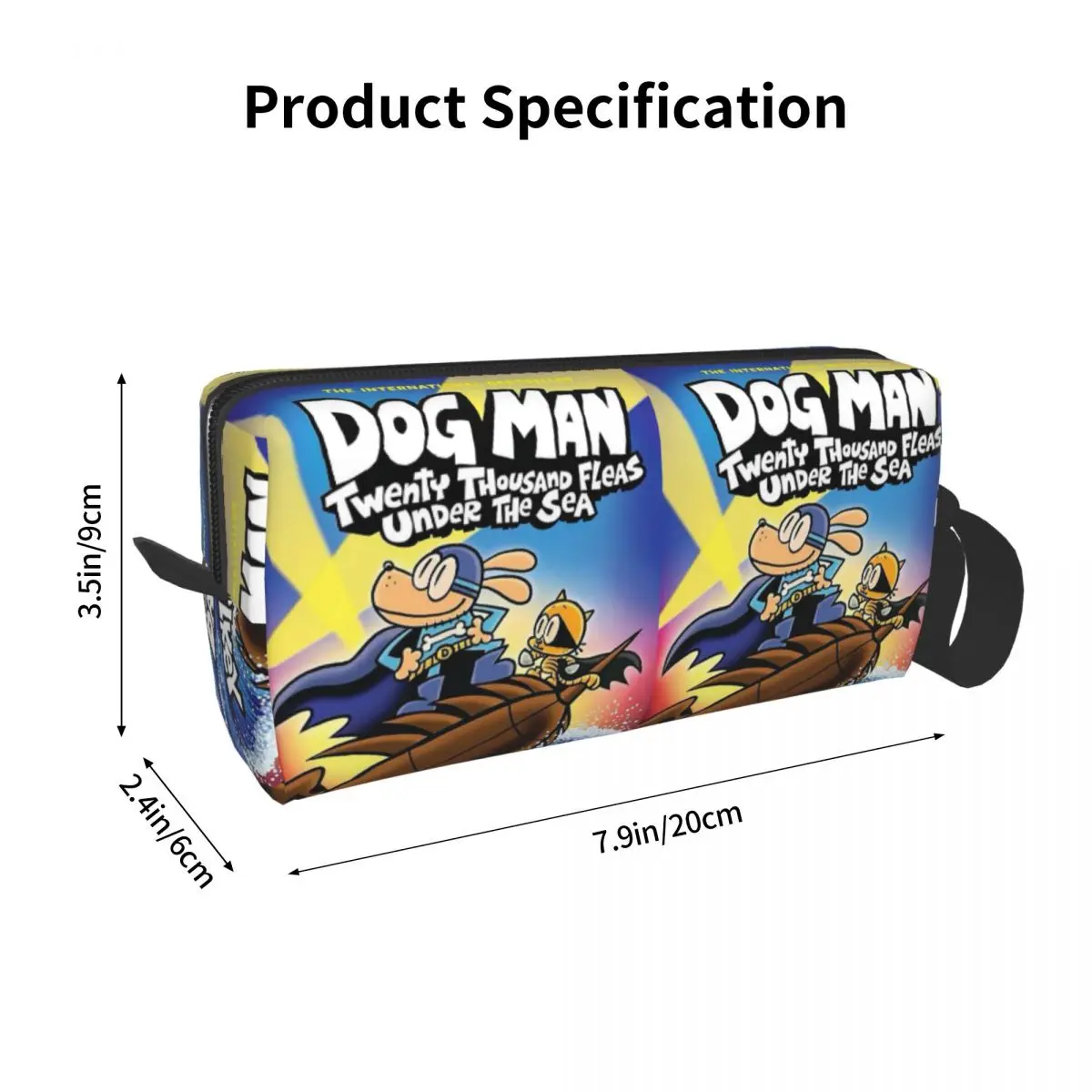 Dog Man Dogman Movie Comic Pencil Case for Boy Girl Pen Box Pencil Bag Stationery Supplies Women Organizer Pouch