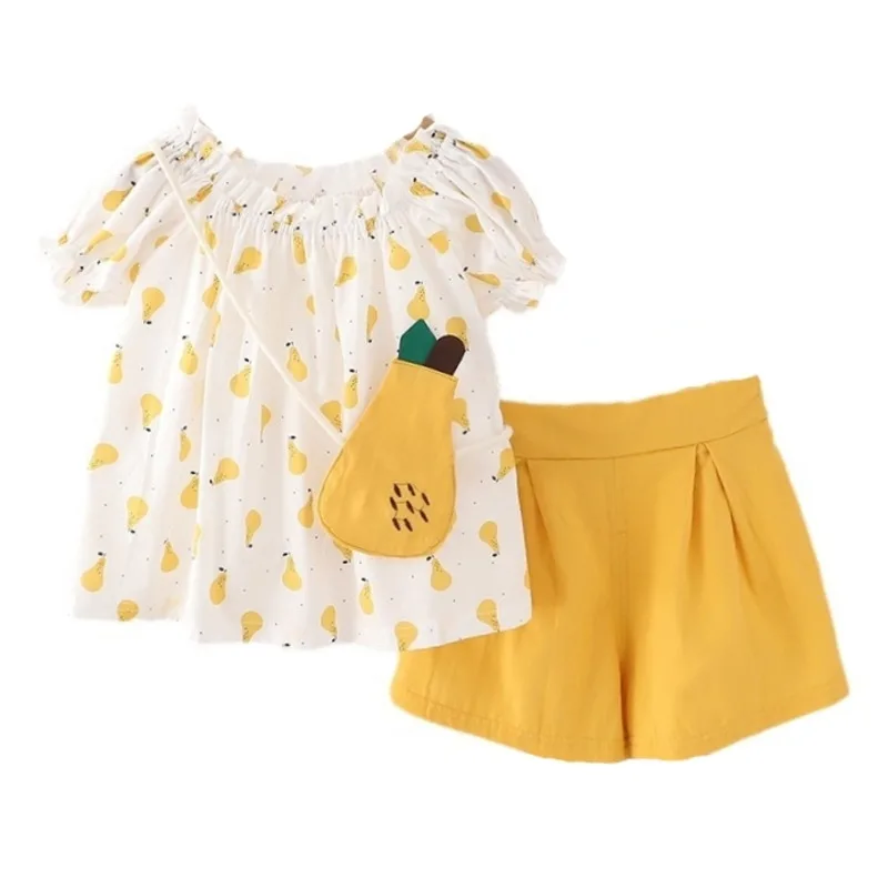 

New Summer Baby Clothes Suit Children Girls Cute T-Shirt Shorts 2Pcs/Set Kids Clothing Toddler Casual Costume Infant Tracksuits