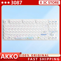 Akko 3087 Mechanical Keyboard Wired Melody PBT Keycap Sublimation Hot Swap Cartoon Image Cherry Gaming Keyboard PC Accessories
