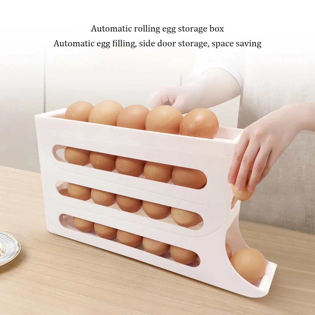 Rolling Egg Dispenser For Refrigerator Convenient Storage Solution Special Protection Egg Egg Holder