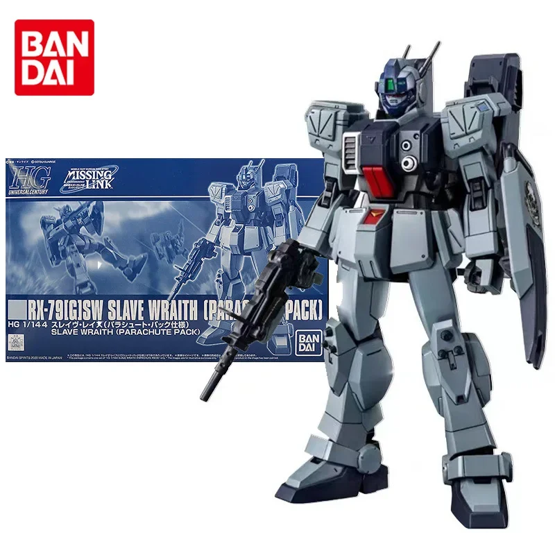 

Bandai Genuine Gundam Model Kit Anime Figure HG RX-78GSW Slave Wraith Parachute Pack Anime Action Figure Toys for Children