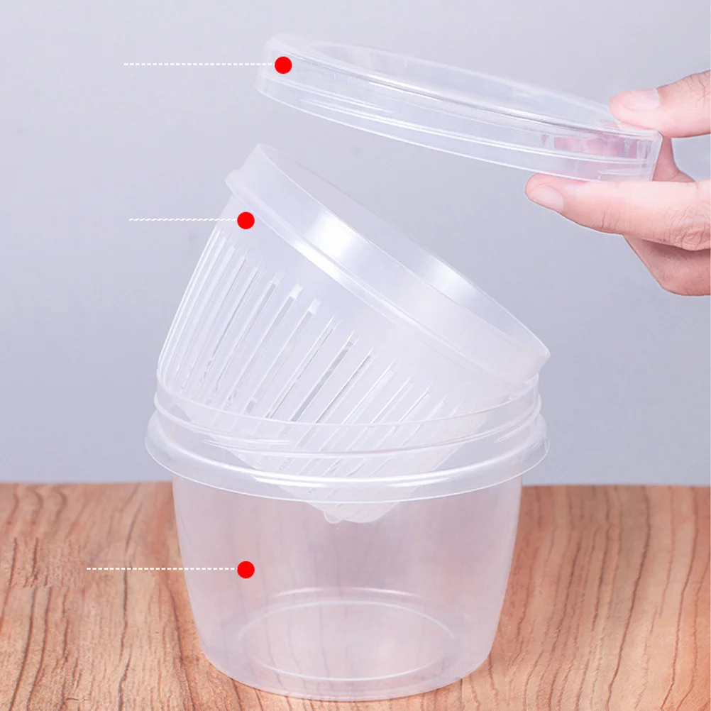 

1pc Thickened Plastic Food Sealing Storage Box Stackable Waterproof Dustproof Refrigerator Organizer For Fruits Vegetables