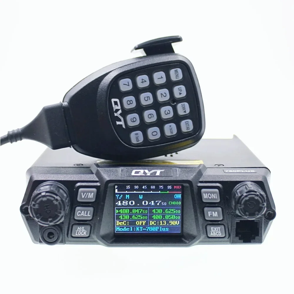 QYT KT-780 플러스 모바일 라디오 싱글 밴드, VHF 100W 쿼드 디스플레이, 자동차 트랜시버 스테이션, 아마추어 무선 통신 