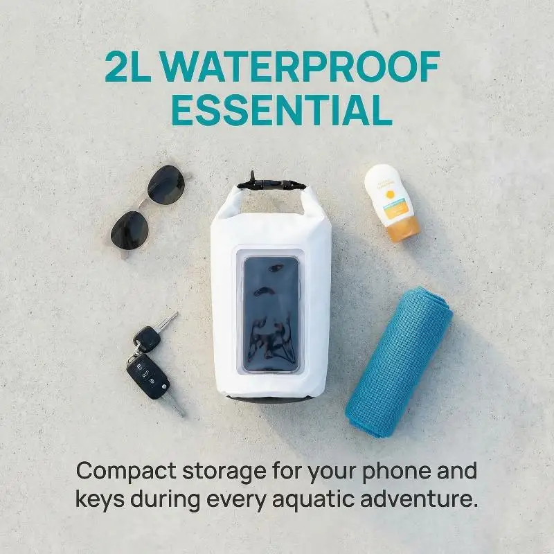 PVC 2L Waterproof Swimming Bag Universal Dry Phone Case Lightweight Gear for Hiking Trekking and Submersion Protection