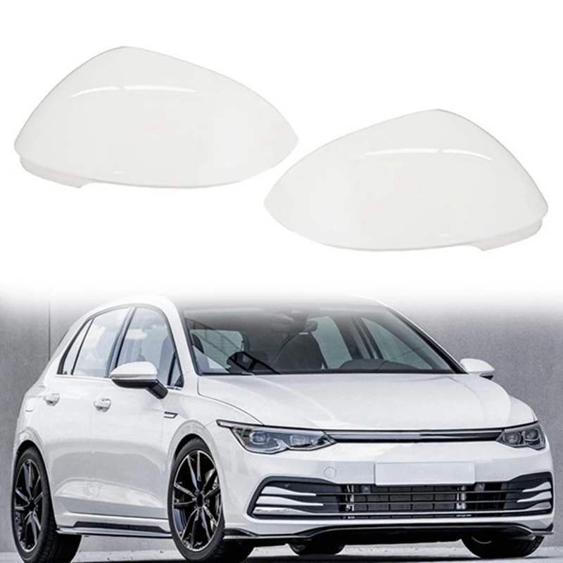 Auto Wit Achteruitkijkspiegel Side Glas Spiegel Cover Trim Achteruitkijkspiegel Covers Shell Voor Vw Golf 8 MK 8 2021 2022