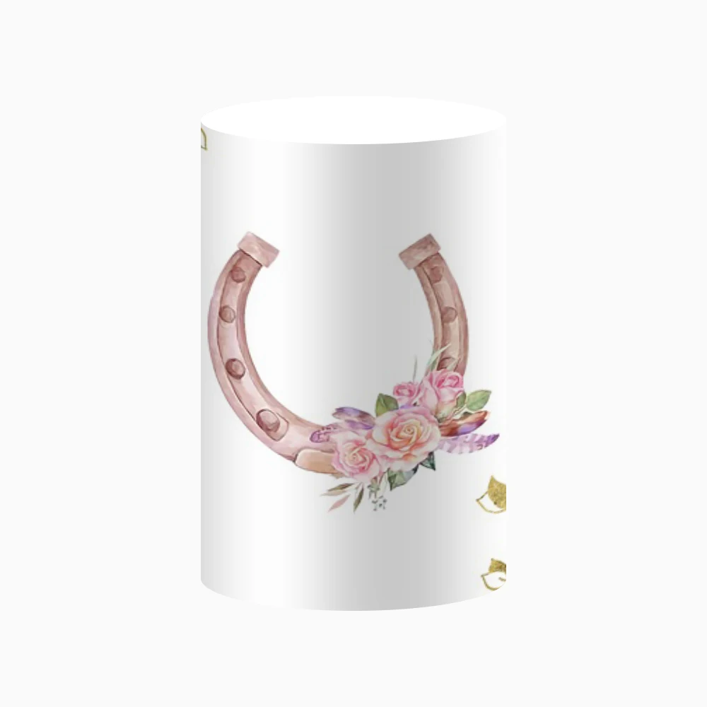 Wild West Cowgirl Custom Cylinder Cover Photo Backdrop Kids Birthday Party Plinth Cake Dessert Pedestal Background Decor Elastic