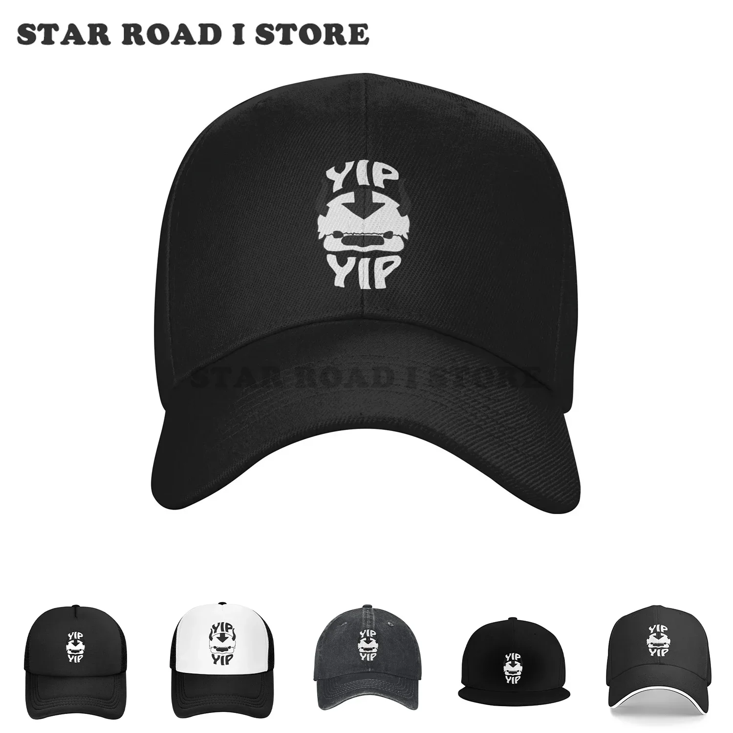 Vintage Yip Yip Appa The Last Airbender Baseball Caps Distressed Washed Snapback Hat Outdoor Gift Caps Hat for Unisex