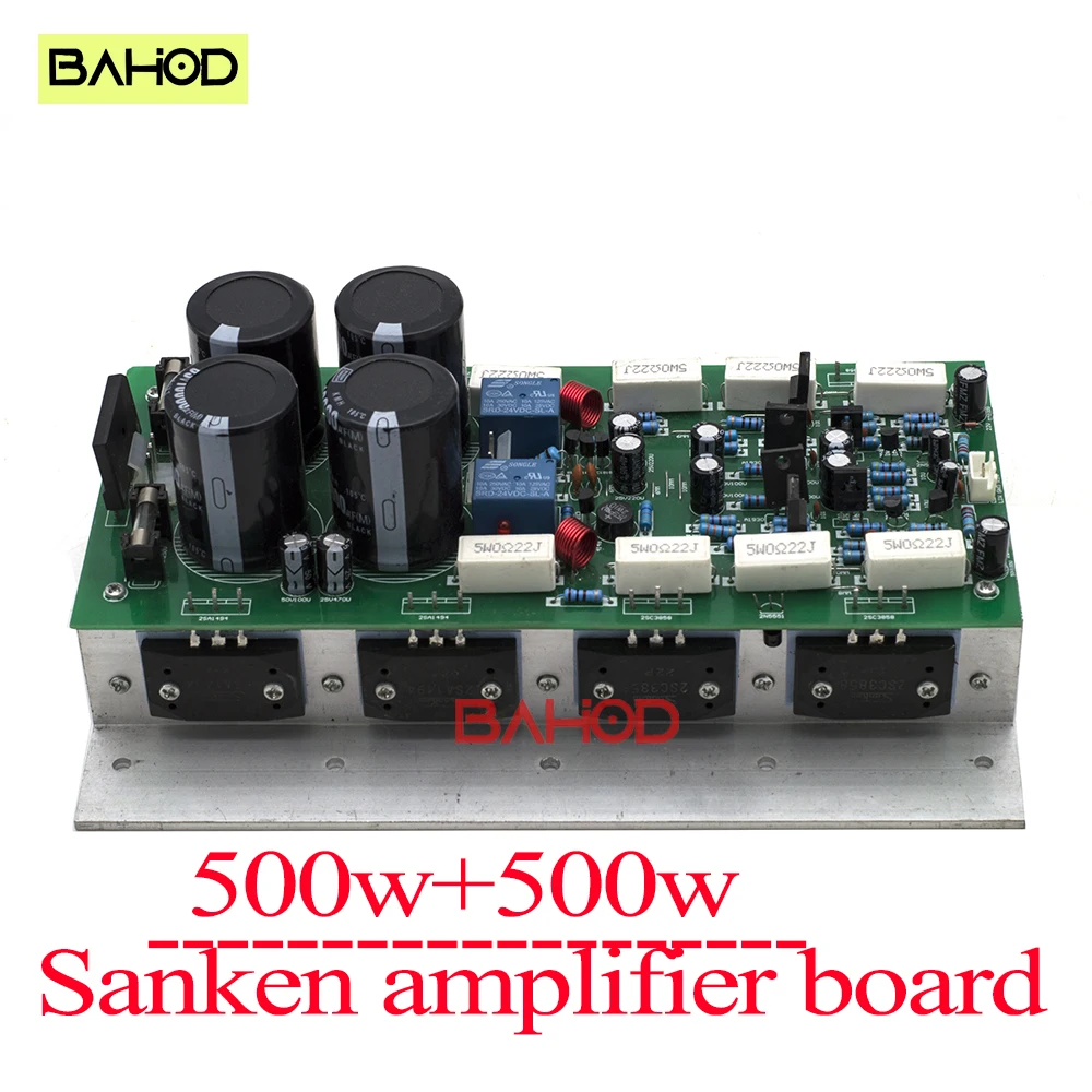 

BAHOD Sanken 2SC3858/2SA1494 amplifier board hifi 500w+500w 2.0 dual-channel high-fidelity high-power rear amplifier board