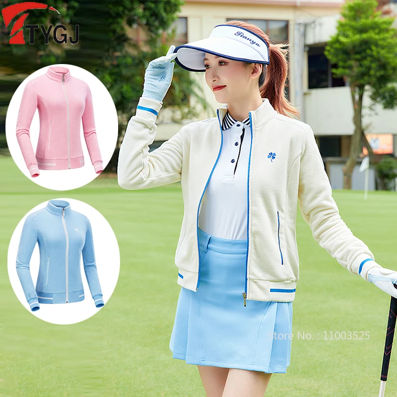 

TTYGJ Зимняя одежда для гольфа, женская утолщенная флисовая куртка для гольфа, ветровка, ветрозащитное тонкое пальто для гольфа, уличное морозостойкое пальто