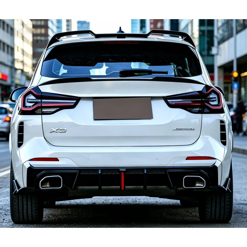 Body Kit for X3 IX3 G01 G08 2022 2023 2024 ABS Bright Black Front Lip, Rear Diffuser, Side Skirt, Spoiler, Fender Trim, Retrofit