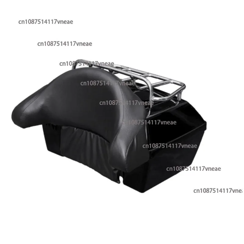 48L 525A /525B Motorcycle Trunk Rear Storage Box Tail Luggage Trunk Case Toolbox W/Backrest Pad Scooter Motorbike Universal