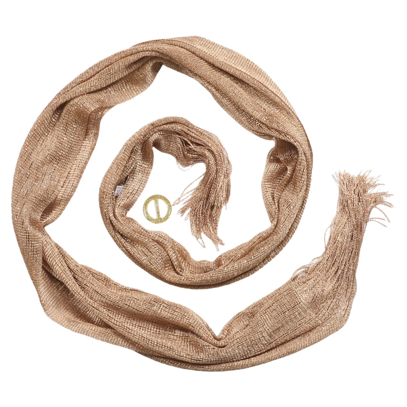 

Elegant Metallic Shawl with Buckle Tassel Wrap for Women Evening Party Wedding Formal Dress Accessory Women Shawl with Tassel