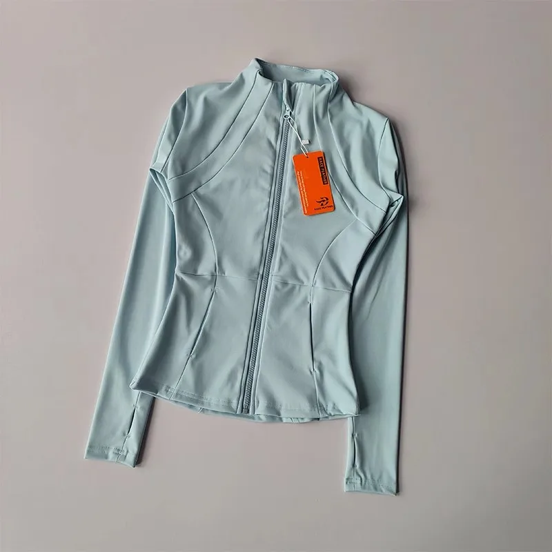 Damen Yoga Fitness Jacke, Slim Fit Professionelle Schnelltrocknende Jacke, Schlankmachende Sport-Langarmjacke für Yoga – Detail 11