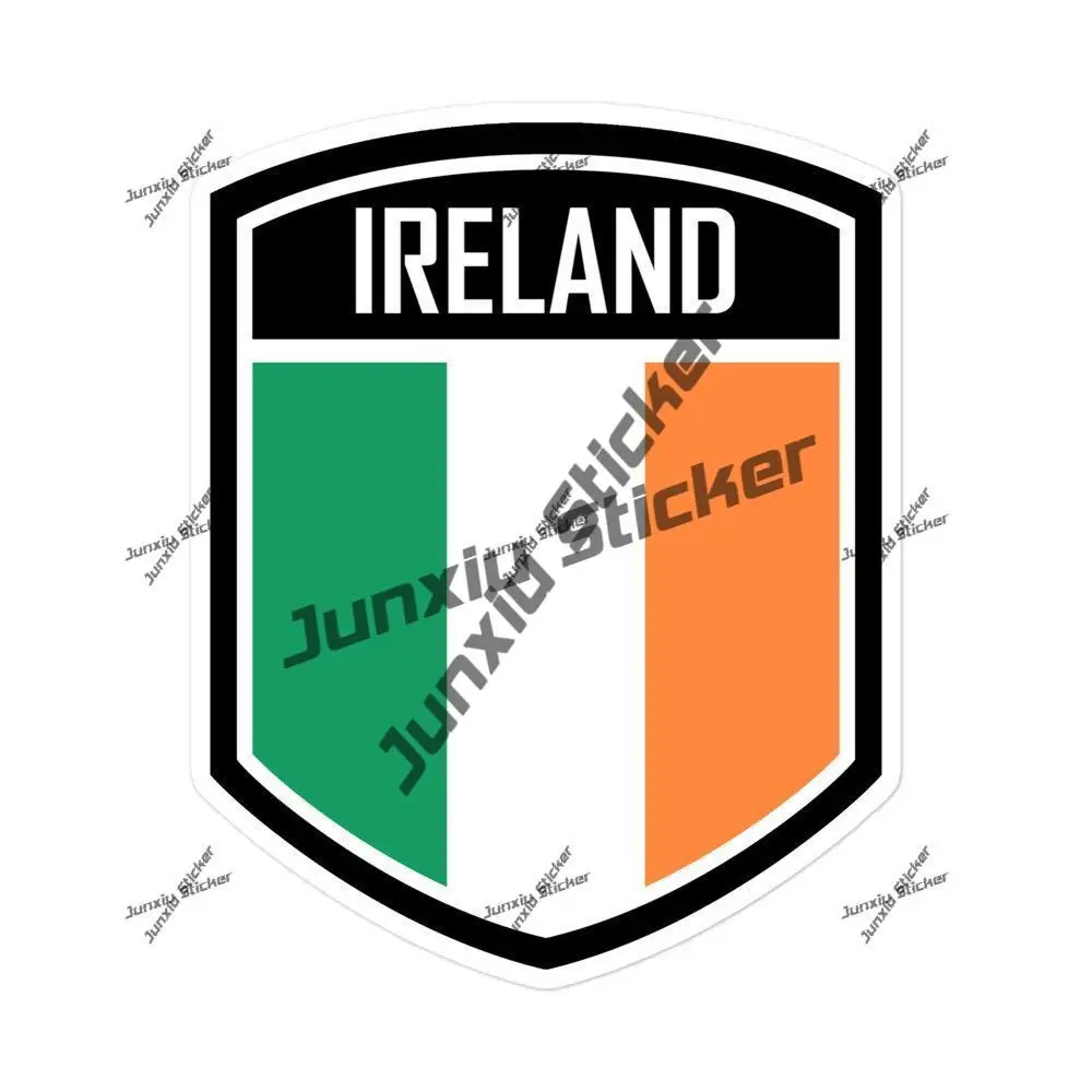 Irish Decal Ireland Flag Emblem Stickers Vehicle Anti Scratch Accessories for Car Bumper Truck Speedboat Fuel Tank Pickup