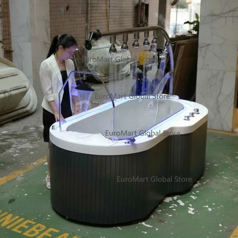 Acrylic Vichy Shower Massage Bed Fiberglass Water Spa Home Factory Household Relaxation Spa Treatment Bed