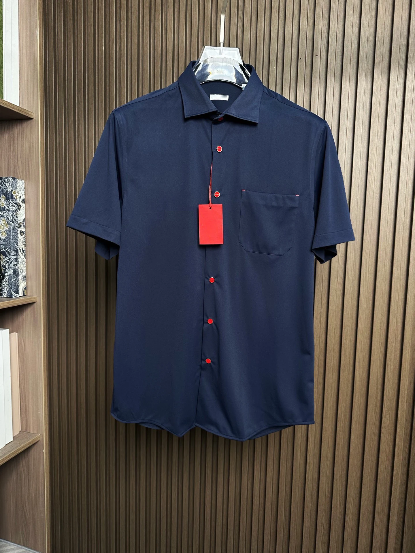 

SIJITONGDA2026 men's spring and summer new work fine stretch silk cotton short sleeve lapel T-shirtS -2XL