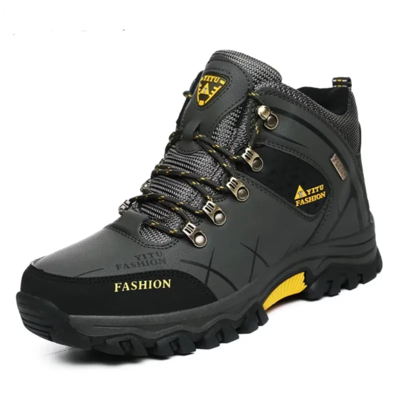 Men Winter Snow Boots Waterproof Leather Sneakers Super Warm Wear-resistant slip-resistThick bottom Boots Outdoor  Hiking Boots