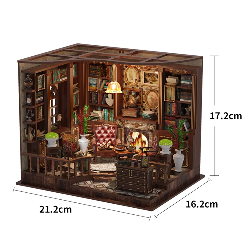 DIY Wooden Doll House Case Wooden Miniature Furniture Dollhouse Handmade Model Assembly Toys For Xmas Girls Birthday Gifts image 3