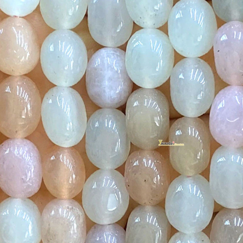 Natural Stone Chalcedony 8-10mm Dark Orange Color Loose Spacer Beads for Jewelry Making Diy Bracelet Charms Accessories 15''
