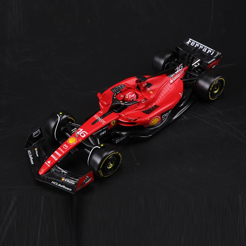 Bburago Ferrari Alloy Car Model, Fórmula Um, SF23, C.Sainz, NO.55, NO.16, 1:24