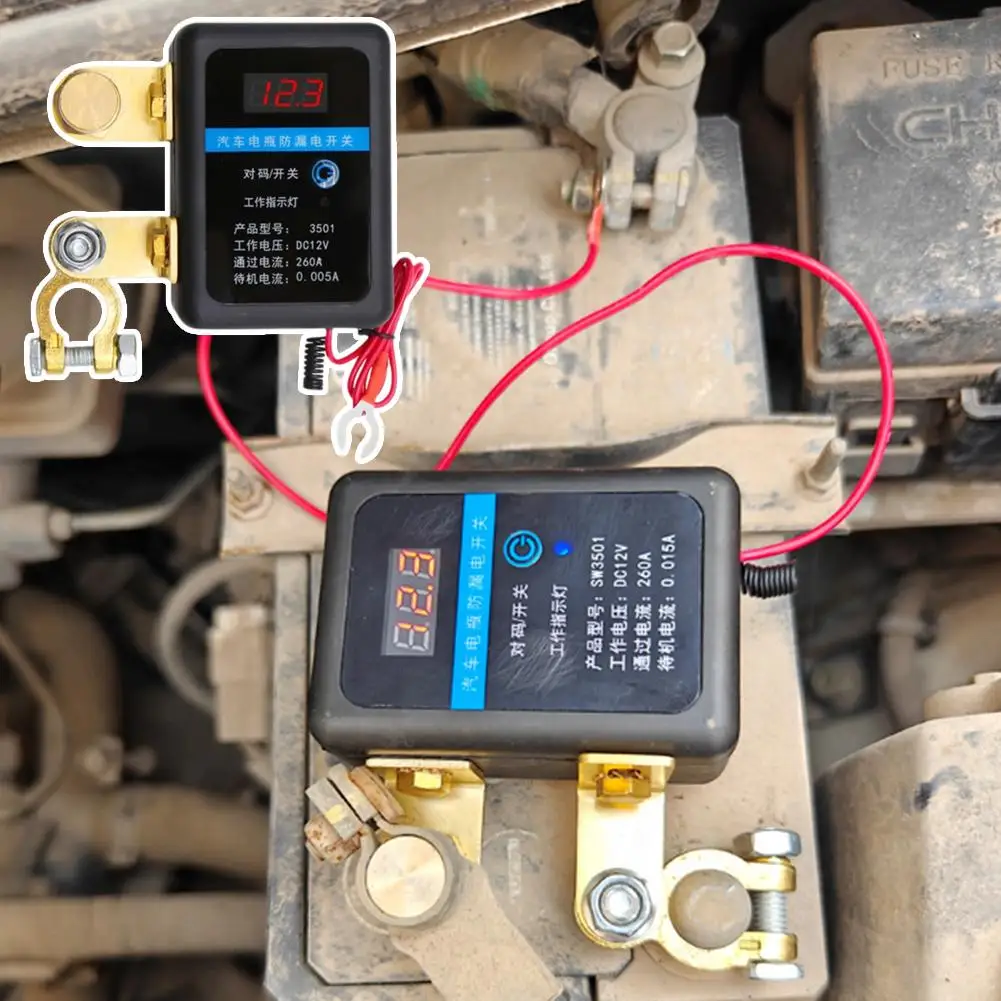 Anti Leakage Power-off For Car Battery Intelligent Remote Control 12v Car Circuit Breaker Pure Copper Knife 